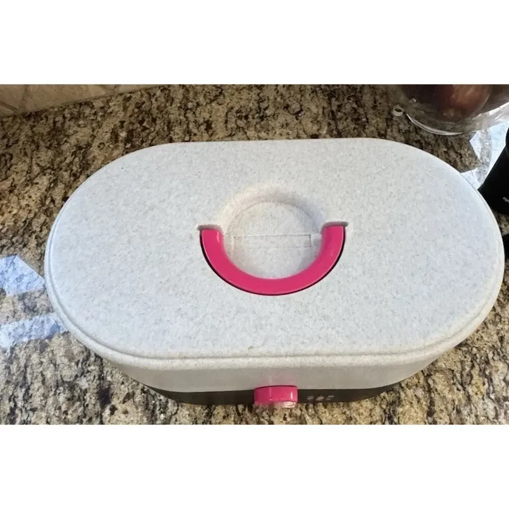 Vintage Caboodles hot pink, Black , gray - Cosmetic Carrying Case Mirror Storage